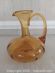 MaxSold Auction: Vintage Mid-Century Amber Hand-Blown Glass Pitcher - Columbia (South Carolina, USA) SELLER MANAGED Estate Sale Online Auction - Greengate Drive