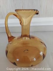 MaxSold Auction: Vintage Mid-Century Amber Hand-Blown Glass Pitcher - Columbia (South Carolina, USA) SELLER MANAGED Estate Sale Online Auction - Greengate Drive