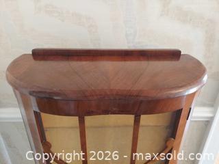 MaxSold Auction: Vintage Solid Wood & Veneer Curio Cabinet with Locking Door - Columbia (South Carolina, USA) SELLER MANAGED Estate Sale Online Auction - Greengate Drive