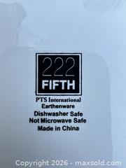 MaxSold Auction: 222 Fifth Earthenware Serving Bowl with Silver Accent - Las Vegas (Nevada, USA) PARTNER MANAGED Estate Sale Online Auction - Bright Sun Court