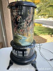 MaxSold Auction: Adjustable Footed Metal Table Lamp w/ Hand-Painted Scenic Shade - Las Vegas (Nevada, USA) PARTNER MANAGED Estate Sale Online Auction - Bright Sun Court