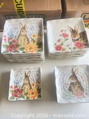 MaxSold Auction: Ceramic Dinner/Serving Plates, Rabbit & Floral Design, Lot of 12+ - Las Vegas (Nevada, USA) PARTNER MANAGED Estate Sale Online Auction - Bright Sun Court