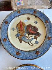 MaxSold Auction: Ceramic Western/Cowboy Dinner & Salad Plates, 10–11 inch and 5 matching bowls - Las Vegas (Nevada, USA) PARTNER MANAGED Estate Sale Online Auction - Bright Sun Court