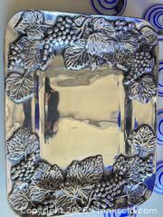 MaxSold Auction: Cobalt Blue Glass Stemware Set of 8 with Silver-Plated Serving Tray - Las Vegas (Nevada, USA) PARTNER MANAGED Estate Sale Online Auction - Bright Sun Court