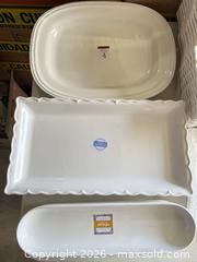 MaxSold Auction: Ivory Ceramic Serving Platters/Trays - Made in Portugal (Lot 20+) - Las Vegas (Nevada, USA) PARTNER MANAGED Estate Sale Online Auction - Bright Sun Court