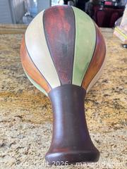 MaxSold Auction: Large Green and Brown Striped Ceramic/Stoneware Vase — 17 in. - Las Vegas (Nevada, USA) PARTNER MANAGED Estate Sale Online Auction - Bright Sun Court
