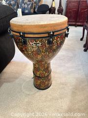 MaxSold Auction: Remo Djembe Hand Drum, Fiberskyn Head, Multicolor Fiberglass Shell - Las Vegas (Nevada, USA) PARTNER MANAGED Estate Sale Online Auction - Bright Sun Court