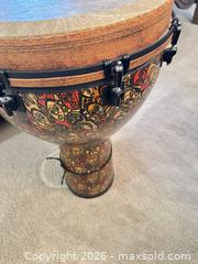 MaxSold Auction: Remo Djembe Hand Drum, Fiberskyn Head, Multicolor Fiberglass Shell - Las Vegas (Nevada, USA) PARTNER MANAGED Estate Sale Online Auction - Bright Sun Court