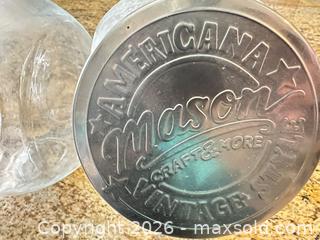 MaxSold Auction: Set of 3 Embossed Mason Jars with Metal Lids, Medium - Las Vegas (Nevada, USA) PARTNER MANAGED Estate Sale Online Auction - Bright Sun Court