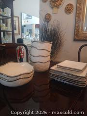 MaxSold Auction: White Ceramic Plates and Bowls with Silver Trim - Las Vegas (Nevada, USA) PARTNER MANAGED Estate Sale Online Auction - Bright Sun Court