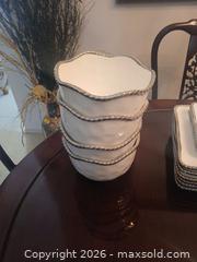 MaxSold Auction: White Ceramic Plates and Bowls with Silver Trim - Las Vegas (Nevada, USA) PARTNER MANAGED Estate Sale Online Auction - Bright Sun Court