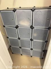 MaxSold Auction: 12-Cube Black Modular Storage Cubes - King (Ontario, Canada) SELLER MANAGED Moving Online Auction - Wells Orchard Crescent