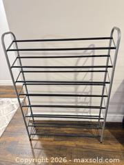 MaxSold Auction: 8 Tier Silver/Gray Metal Shoe Rack - King (Ontario, Canada) SELLER MANAGED Moving Online Auction - Wells Orchard Crescent