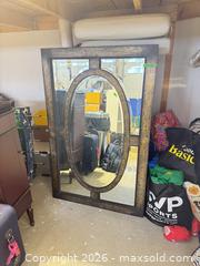 MaxSold Auction: Antique Gold Framed Rectangular Wall Mirror with Oval Panel - King (Ontario, Canada) SELLER MANAGED Moving Online Auction - Wells Orchard Crescent