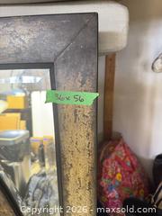 MaxSold Auction: Antique Gold Framed Rectangular Wall Mirror with Oval Panel - King (Ontario, Canada) SELLER MANAGED Moving Online Auction - Wells Orchard Crescent