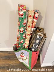 MaxSold Auction: Assorted Christmas & Birthday Wrapping Paper Rolls (6-10) - King (Ontario, Canada) SELLER MANAGED Moving Online Auction - Wells Orchard Crescent