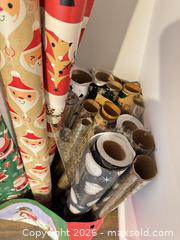 MaxSold Auction: Assorted Christmas & Birthday Wrapping Paper Rolls (6-10) - King (Ontario, Canada) SELLER MANAGED Moving Online Auction - Wells Orchard Crescent