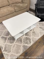 MaxSold Auction: IKEA White Modern Coffee Table with Open Cubby Storage - King (Ontario, Canada) SELLER MANAGED Moving Online Auction - Wells Orchard Crescent