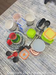MaxSold Auction: Mixed Kitchenware Lot - Plates, Bowls, Containers, Measuring Set - King (Ontario, Canada) SELLER MANAGED Moving Online Auction - Wells Orchard Crescent