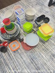 MaxSold Auction: Mixed Kitchenware Lot - Plates, Bowls, Containers, Measuring Set - King (Ontario, Canada) SELLER MANAGED Moving Online Auction - Wells Orchard Crescent