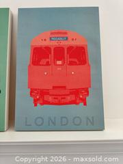 MaxSold Auction: Pair of London Vintage Transportation Canvas Wall Art (Portrait) - King (Ontario, Canada) SELLER MANAGED Moving Online Auction - Wells Orchard Crescent