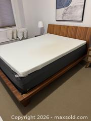 MaxSold Auction: Queen bed and memory foam mattress and pillow topper  - King (Ontario, Canada) SELLER MANAGED Moving Online Auction - Wells Orchard Crescent