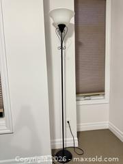 MaxSold Auction: Traditional Black Floor Lamp with Frosted White Glass Shade - King (Ontario, Canada) SELLER MANAGED Moving Online Auction - Wells Orchard Crescent