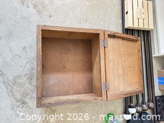 MaxSold Auction: Vintage Wooden Storage Box with Hinged Lid, Medium with hat cleaner and strong magnet - King (Ontario, Canada) SELLER MANAGED Moving Online Auction - Wells Orchard Crescent