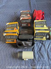 MaxSold Auction: Wacaco/Bestpresso Portable Espresso Machine + 7 Coffee Capsules - King (Ontario, Canada) SELLER MANAGED Moving Online Auction - Wells Orchard Crescent