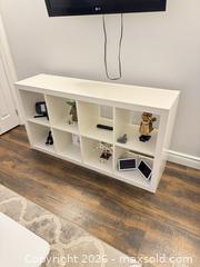 MaxSold Auction: White 8-Cube (2x4) Cube Storage Shelf - King (Ontario, Canada) SELLER MANAGED Moving Online Auction - Wells Orchard Crescent