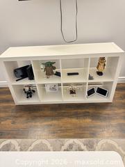 MaxSold Auction: White 8-Cube (2x4) Cube Storage Shelf - King (Ontario, Canada) SELLER MANAGED Moving Online Auction - Wells Orchard Crescent