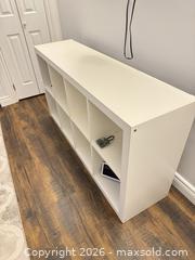 MaxSold Auction: White 8-Cube (2x4) Cube Storage Shelf - King (Ontario, Canada) SELLER MANAGED Moving Online Auction - Wells Orchard Crescent