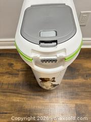 MaxSold Auction: White & Green Plastic Pet Food Storage Bin with Wheels - King (Ontario, Canada) SELLER MANAGED Moving Online Auction - Wells Orchard Crescent