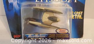MaxSold Auction: 1998 Star Wars Episode I MicroMachines Die-Cast Trade Fed Droid StarFighter New - Rockaway (New Jersey, USA) SELLER MANAGED Downsizing Online Auction - Miami Trail