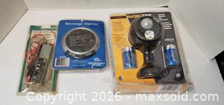 MaxSold Auction: (3) IT5EMS NEW IN DISTRESSED PACKAGES HOT PLATE ELECTRICAL FLASHLIGHT - Rockaway (New Jersey, USA) SELLER MANAGED Downsizing Online Auction - Miami Trail