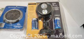 MaxSold Auction: (3) IT5EMS NEW IN DISTRESSED PACKAGES HOT PLATE ELECTRICAL FLASHLIGHT - Rockaway (New Jersey, USA) SELLER MANAGED Downsizing Online Auction - Miami Trail