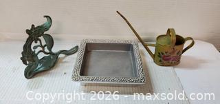 MaxSold Auction: 3 VINTAGE METAL DECOR TRAY WATER & MANTLE ART - Rockaway (New Jersey, USA) SELLER MANAGED Downsizing Online Auction - Miami Trail