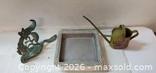 MaxSold Auction: 3 VINTAGE METAL DECOR TRAY WATER & MANTLE ART - Rockaway (New Jersey, USA) SELLER MANAGED Downsizing Online Auction - Miami Trail