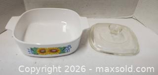 MaxSold Auction: CORNINGWARE SUNFLOWER DESIGN LIDDED BAKING DISH  - Rockaway (New Jersey, USA) SELLER MANAGED Downsizing Online Auction - Miami Trail