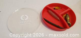 MaxSold Auction: RED CARRETTA COINTAINER OF FISHING TACKLE LURES  - Rockaway (New Jersey, USA) SELLER MANAGED Downsizing Online Auction - Miami Trail