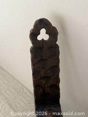 MaxSold Auction: Vintage Mid-Century Spanish Brutalist Carved Walnut Tripod Birthing Chair Stool - San Jose (California, USA) SELLER MANAGED Estate Sale Online Auction - Avenida Arboles