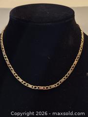 MaxSold Auction: Figaro 10KT Solid Gold Thick Chain Necklace  - Toronto (Ontario, Canada) PARTNER MANAGED Reseller Online Auction - Mcadam Avenue