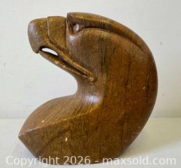 MaxSold Auction: Ben Henry 1998 Indigenous Six Nations Eagle Head Soapstone Sculpture  - Toronto (Ontario, Canada) PARTNER MANAGED Reseller Online Auction - Railside Road