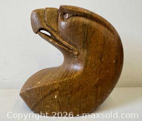 MaxSold Auction: Ben Henry 1998 Indigenous Six Nations Eagle Head Soapstone Sculpture  - Toronto (Ontario, Canada) PARTNER MANAGED Reseller Online Auction - Railside Road