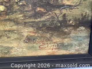 MaxSold Auction: C.1918 Wildlife Oil Painting Roaring Bull Moose Artist Signed CM Bogarth - Toronto (Ontario, Canada) PARTNER MANAGED Reseller Online Auction - Railside Road