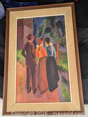 MaxSold Auction: C.1950 Framed Art Print On Board "Promenade Of Three" By German Expressionist Artist August Macke - Toronto (Ontario, Canada) PARTNER MANAGED Reseller Online Auction - Railside Road
