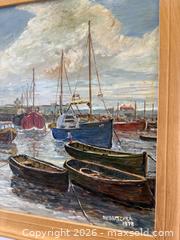 MaxSold Auction: H W Britcher, 'Folkestone Outer Harbour' Nautical Oil Painting On Board Signed And Dated 1978 - Toronto (Ontario, Canada) PARTNER MANAGED Reseller Online Auction - Railside Road