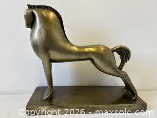 MaxSold Auction: Large Modernist Art Deco Style Etruscan Horse Sculpture Rectangular Base - Toronto (Ontario, Canada) PARTNER MANAGED Reseller Online Auction - Railside Road