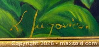 MaxSold Auction: Large Vibrant Sunflower Patch Oil Painting On Canvas Artist Signed - Toronto (Ontario, Canada) PARTNER MANAGED Reseller Online Auction - Railside Road