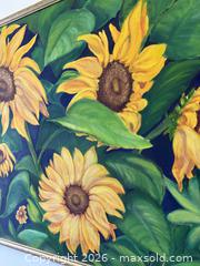MaxSold Auction: Large Vibrant Sunflower Patch Oil Painting On Canvas Artist Signed - Toronto (Ontario, Canada) PARTNER MANAGED Reseller Online Auction - Railside Road